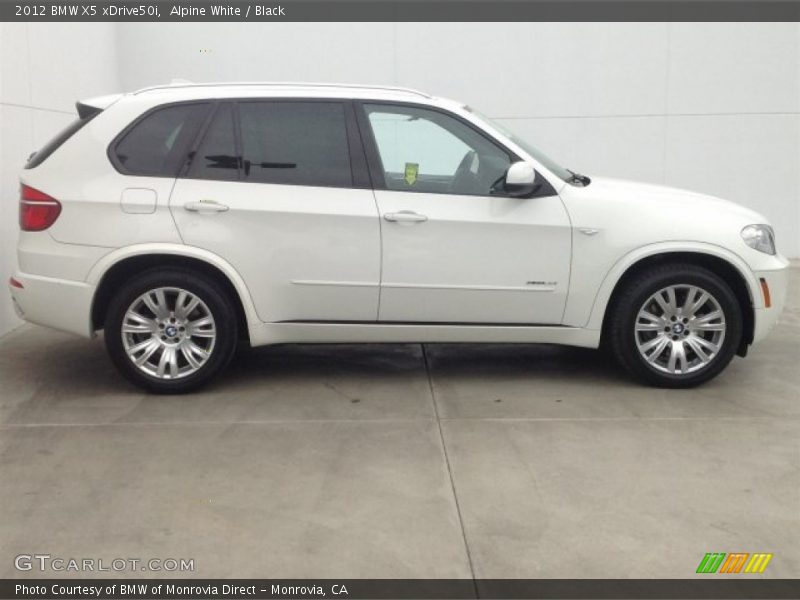 Alpine White / Black 2012 BMW X5 xDrive50i