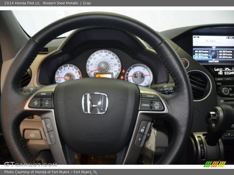 Modern Steel Metallic / Gray 2014 Honda Pilot LX