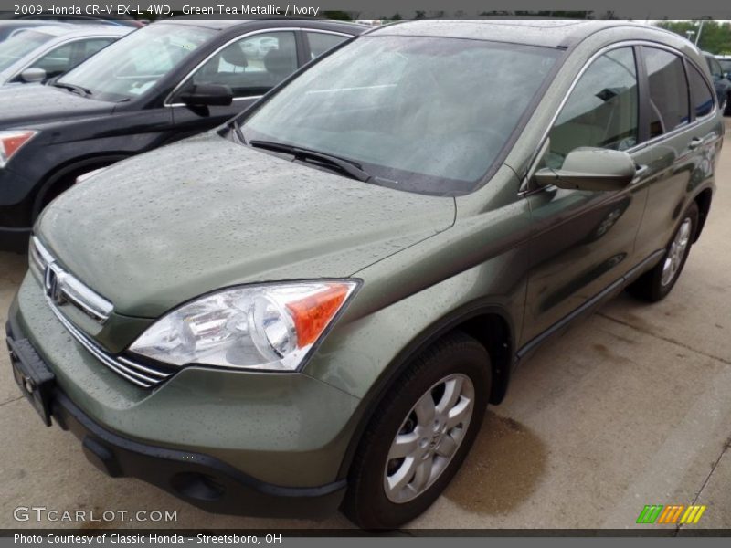 Green Tea Metallic / Ivory 2009 Honda CR-V EX-L 4WD