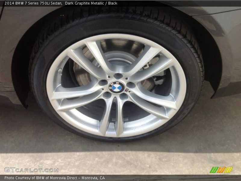 Dark Graphite Metallic / Black 2014 BMW 7 Series 750Li Sedan