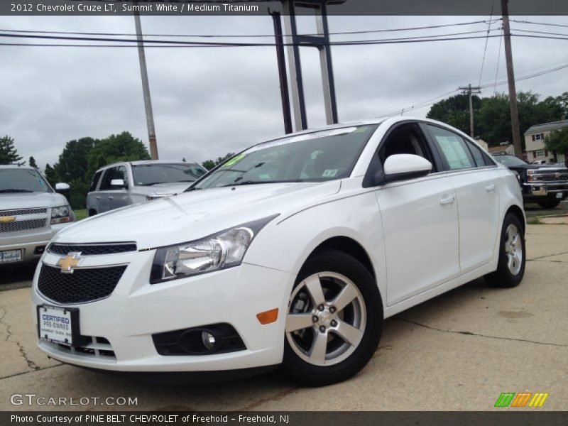 Summit White / Medium Titanium 2012 Chevrolet Cruze LT