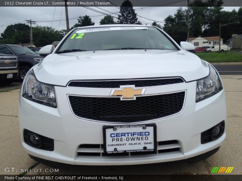 Summit White / Medium Titanium 2012 Chevrolet Cruze LT