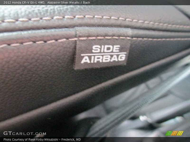 Alabaster Silver Metallic / Black 2012 Honda CR-V EX-L 4WD