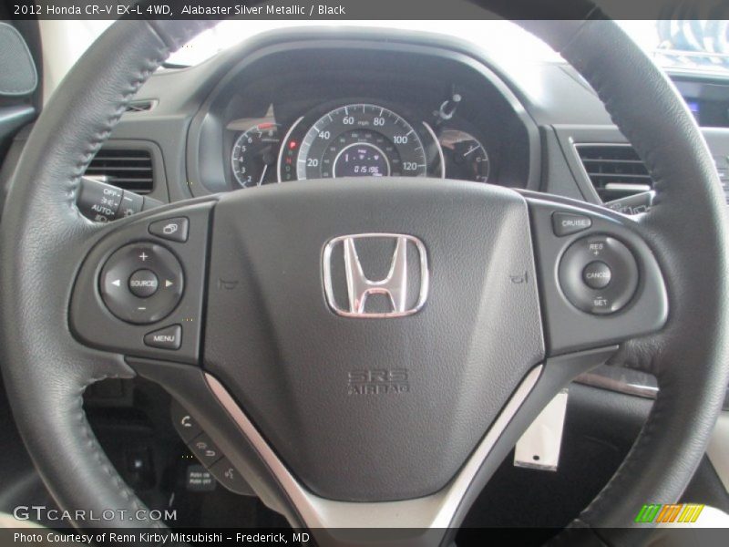 Alabaster Silver Metallic / Black 2012 Honda CR-V EX-L 4WD