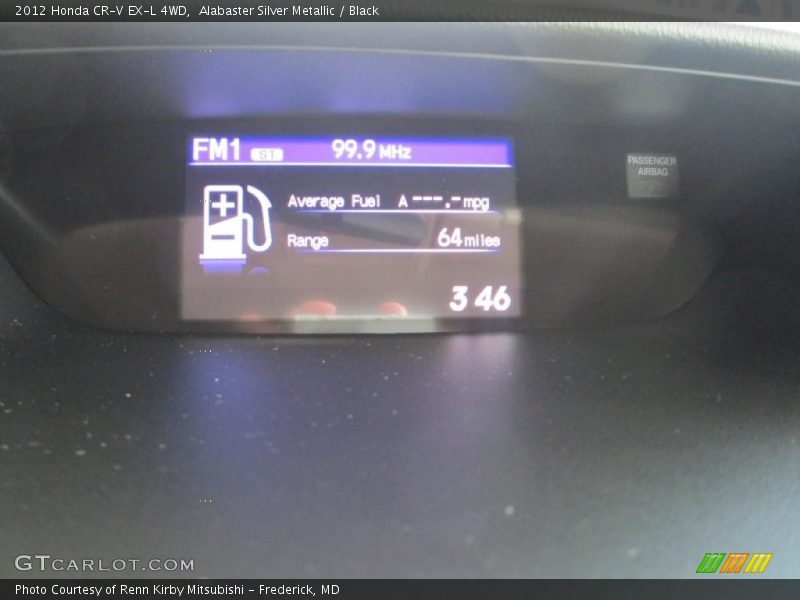 Alabaster Silver Metallic / Black 2012 Honda CR-V EX-L 4WD