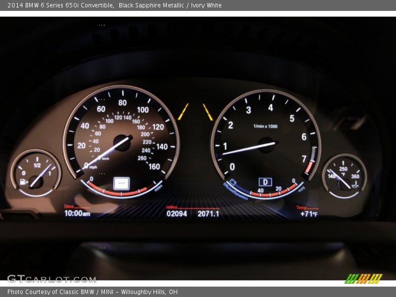  2014 6 Series 650i Convertible 650i Convertible Gauges