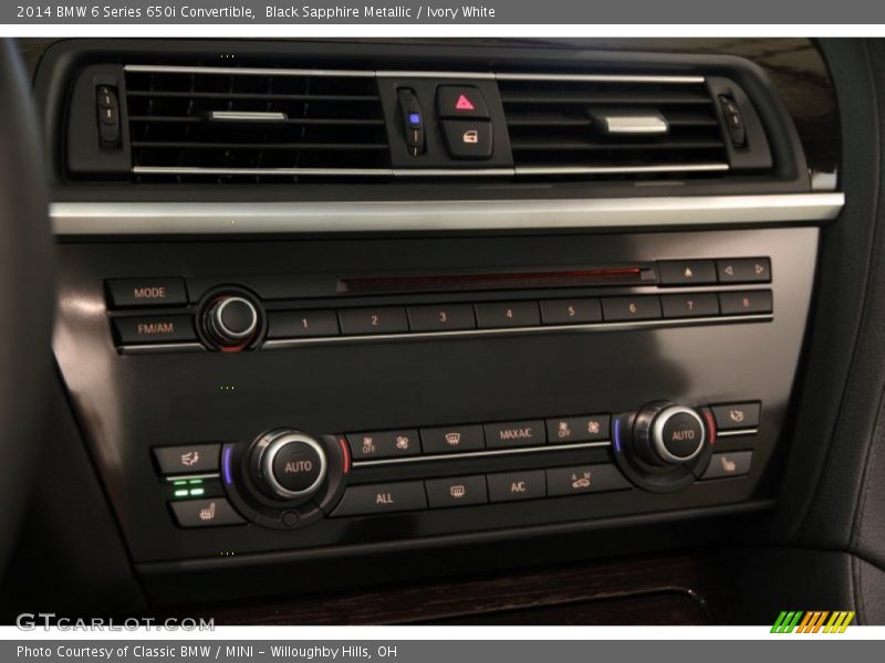 Controls of 2014 6 Series 650i Convertible