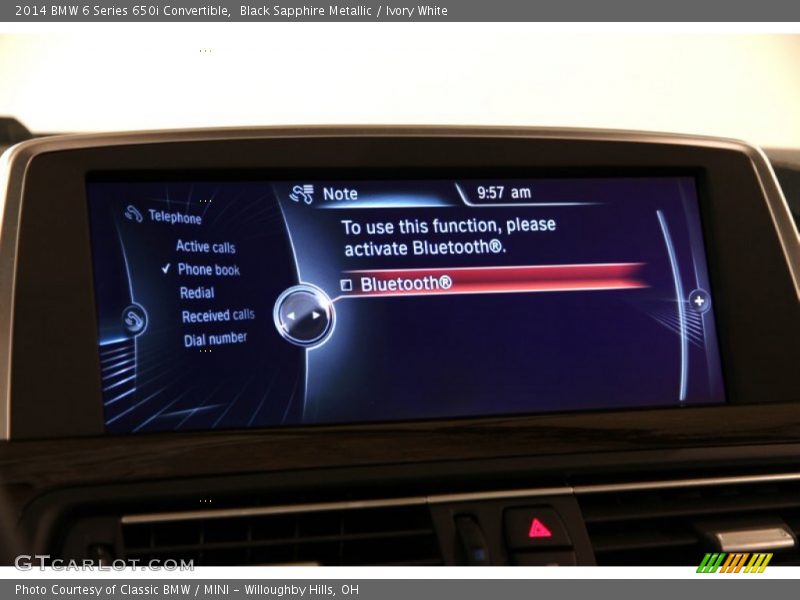 Controls of 2014 6 Series 650i Convertible