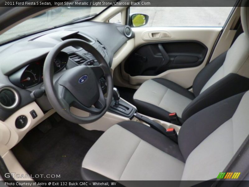 Ingot Silver Metallic / Light Stone/Charcoal Black Cloth 2011 Ford Fiesta S Sedan