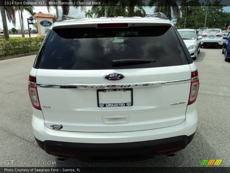 White Platinum / Charcoal Black 2014 Ford Explorer XLT