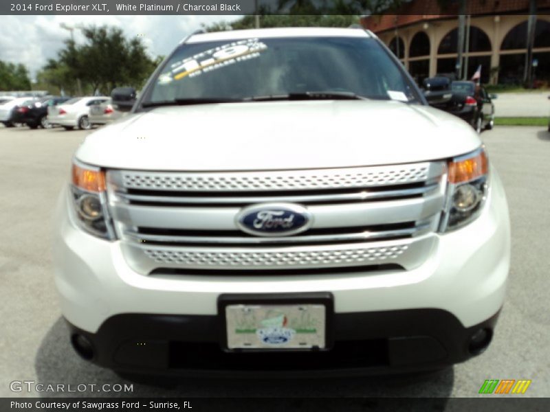 White Platinum / Charcoal Black 2014 Ford Explorer XLT