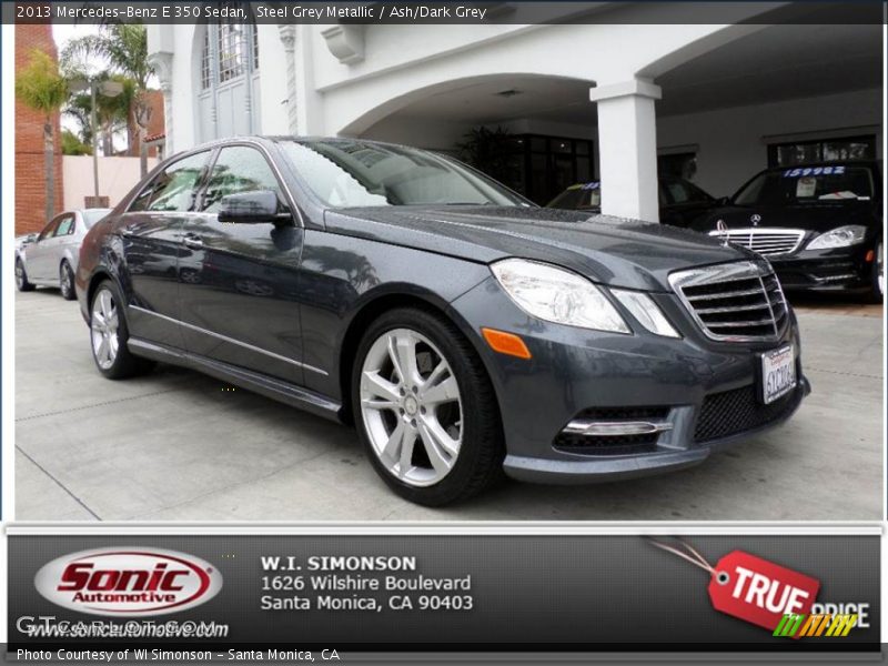 Steel Grey Metallic / Ash/Dark Grey 2013 Mercedes-Benz E 350 Sedan