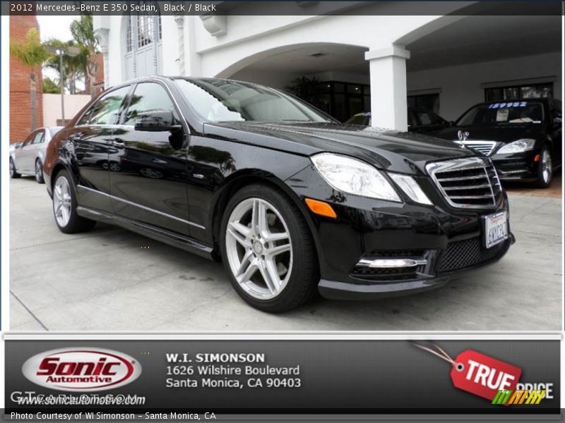 Black / Black 2012 Mercedes-Benz E 350 Sedan