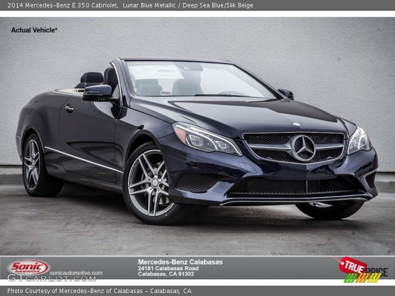 Lunar Blue Metallic / Deep Sea Blue/Silk Beige 2014 Mercedes-Benz E 350 Cabriolet