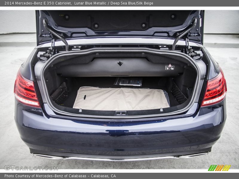 Lunar Blue Metallic / Deep Sea Blue/Silk Beige 2014 Mercedes-Benz E 350 Cabriolet