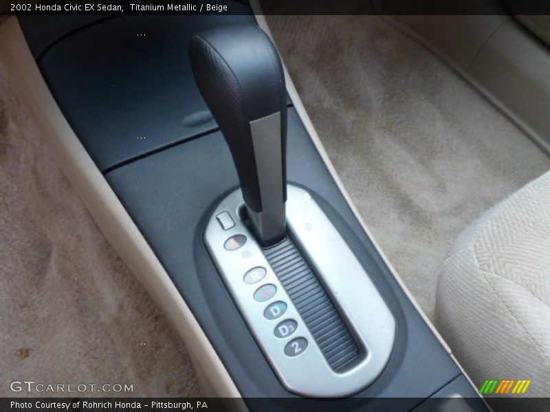 Titanium Metallic / Beige 2002 Honda Civic EX Sedan