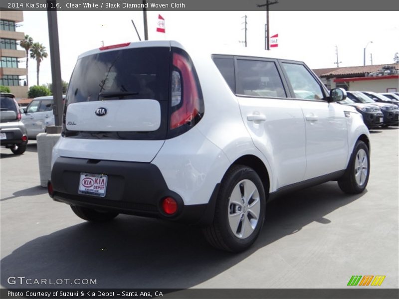 Clear White / Black Diamond Woven Cloth 2014 Kia Soul 1.6