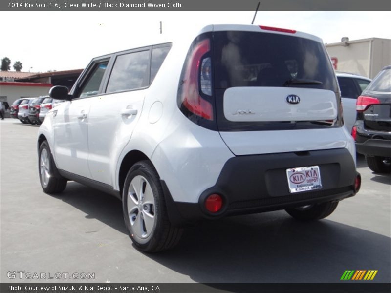 Clear White / Black Diamond Woven Cloth 2014 Kia Soul 1.6