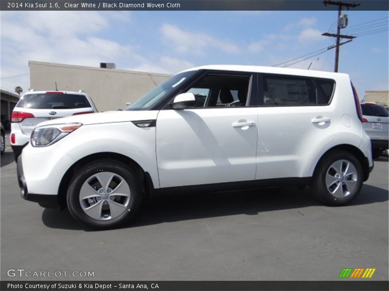 Clear White / Black Diamond Woven Cloth 2014 Kia Soul 1.6