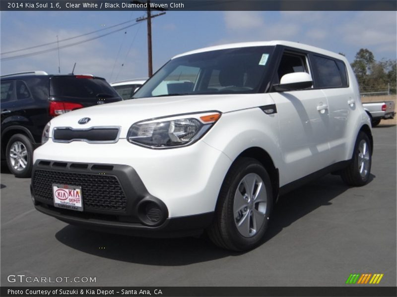 Clear White / Black Diamond Woven Cloth 2014 Kia Soul 1.6