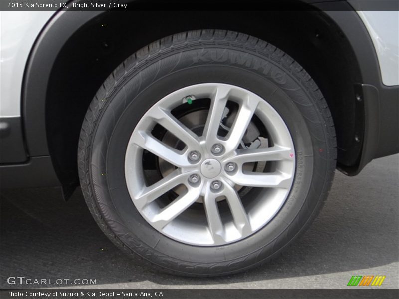 Bright Silver / Gray 2015 Kia Sorento LX