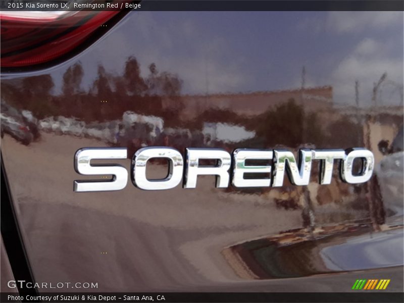 Remington Red / Beige 2015 Kia Sorento LX