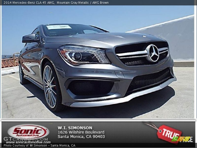 Mountain Gray Metallic / AMG Brown 2014 Mercedes-Benz CLA 45 AMG
