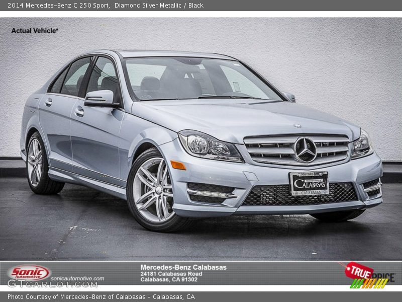Diamond Silver Metallic / Black 2014 Mercedes-Benz C 250 Sport