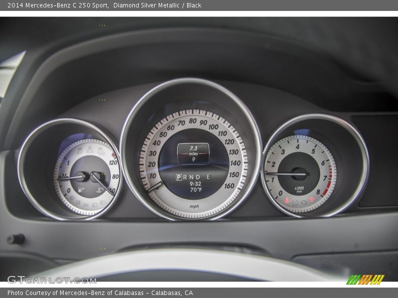 Diamond Silver Metallic / Black 2014 Mercedes-Benz C 250 Sport