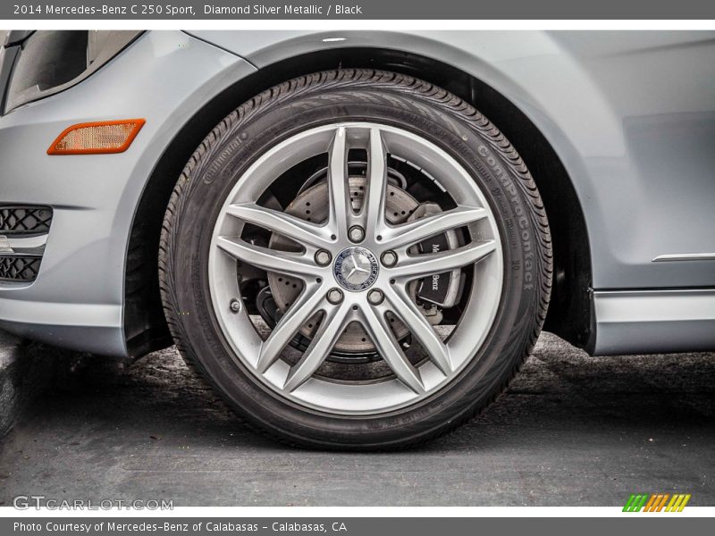 Diamond Silver Metallic / Black 2014 Mercedes-Benz C 250 Sport