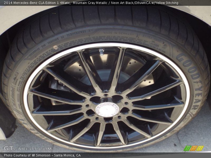 Mountain Gray Metallic / Neon Art Black/DINAMICA w/Yellow Stitching 2014 Mercedes-Benz CLA Edition 1 4Matic