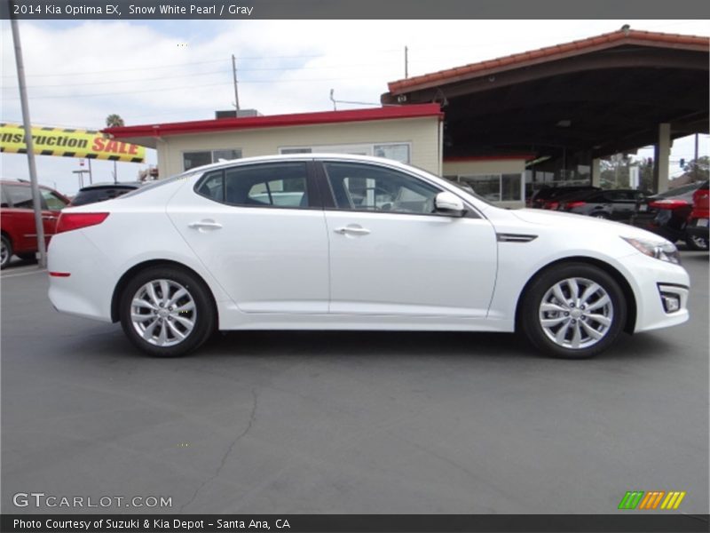 Snow White Pearl / Gray 2014 Kia Optima EX