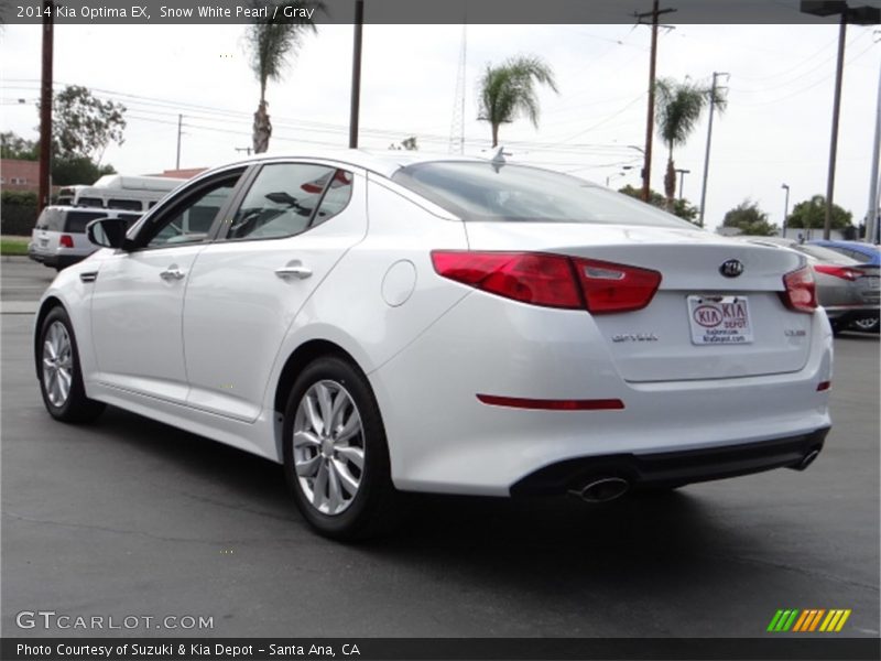 Snow White Pearl / Gray 2014 Kia Optima EX