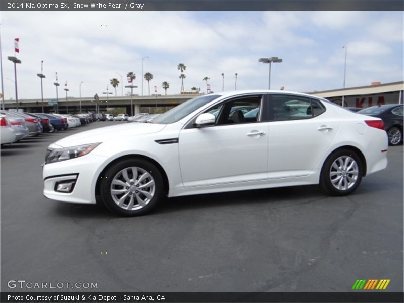 Snow White Pearl / Gray 2014 Kia Optima EX