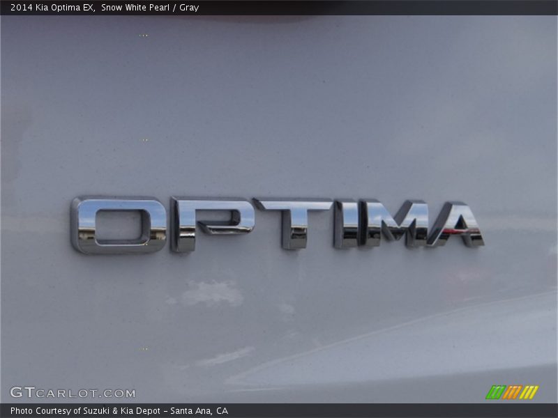 Snow White Pearl / Gray 2014 Kia Optima EX