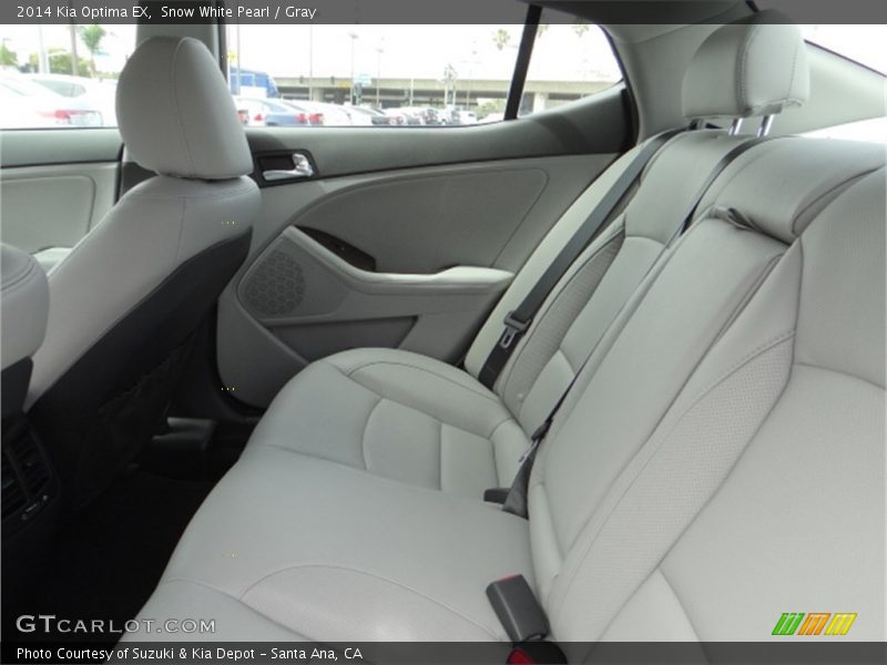 Snow White Pearl / Gray 2014 Kia Optima EX