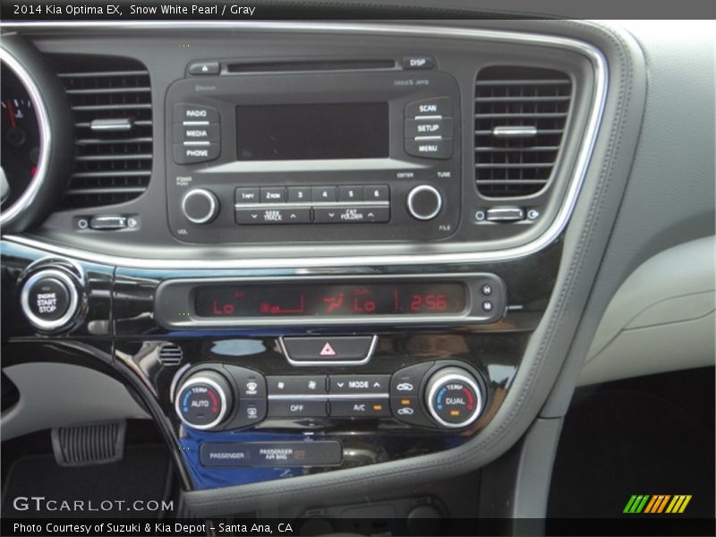 Snow White Pearl / Gray 2014 Kia Optima EX