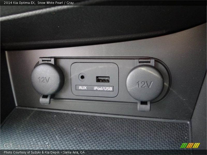 Snow White Pearl / Gray 2014 Kia Optima EX