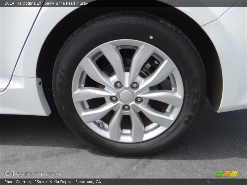 Snow White Pearl / Gray 2014 Kia Optima EX