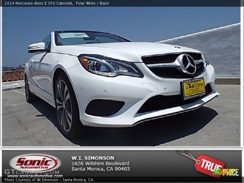 Polar White / Black 2014 Mercedes-Benz E 350 Cabriolet