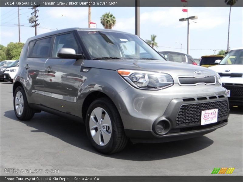 Titanium Gray / Black Diamond Woven Cloth 2014 Kia Soul 1.6