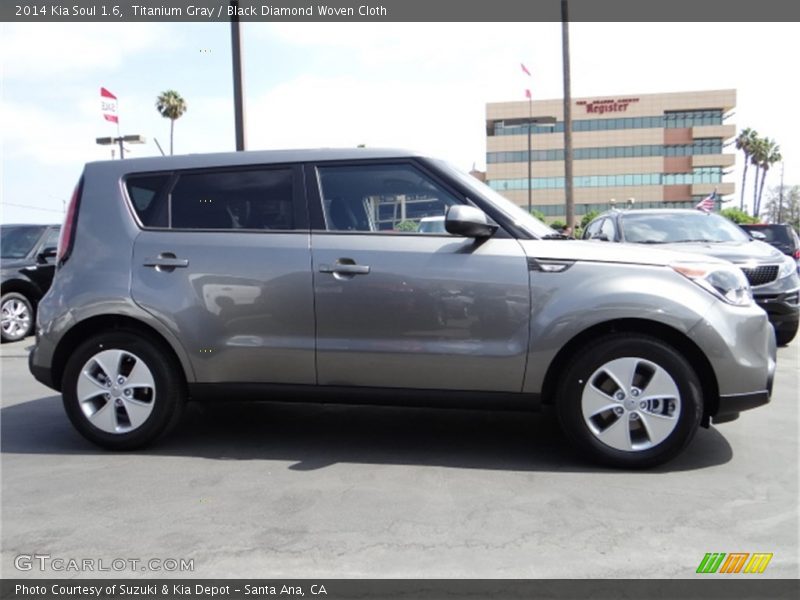 Titanium Gray / Black Diamond Woven Cloth 2014 Kia Soul 1.6