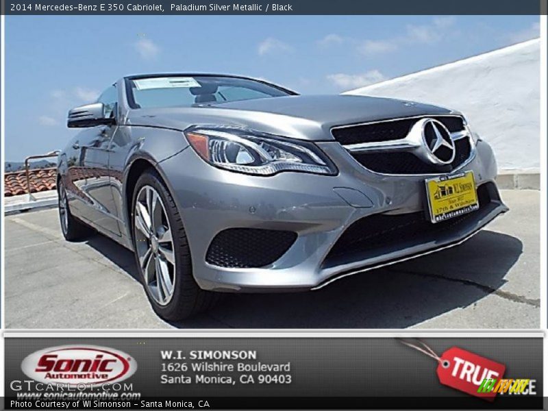 Paladium Silver Metallic / Black 2014 Mercedes-Benz E 350 Cabriolet