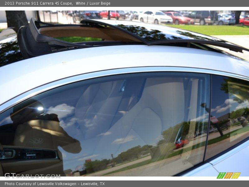 White / Luxor Beige 2013 Porsche 911 Carrera 4S Coupe