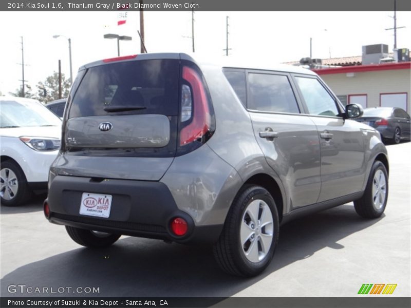 Titanium Gray / Black Diamond Woven Cloth 2014 Kia Soul 1.6