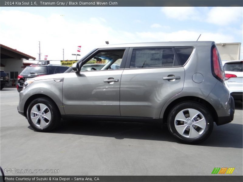 Titanium Gray / Black Diamond Woven Cloth 2014 Kia Soul 1.6