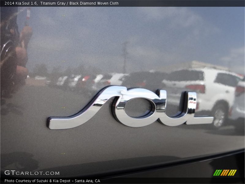 Titanium Gray / Black Diamond Woven Cloth 2014 Kia Soul 1.6