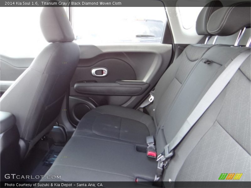 Titanium Gray / Black Diamond Woven Cloth 2014 Kia Soul 1.6