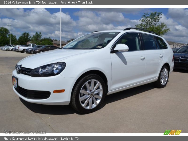 Pure White / Titan Black 2014 Volkswagen Jetta TDI SportWagen
