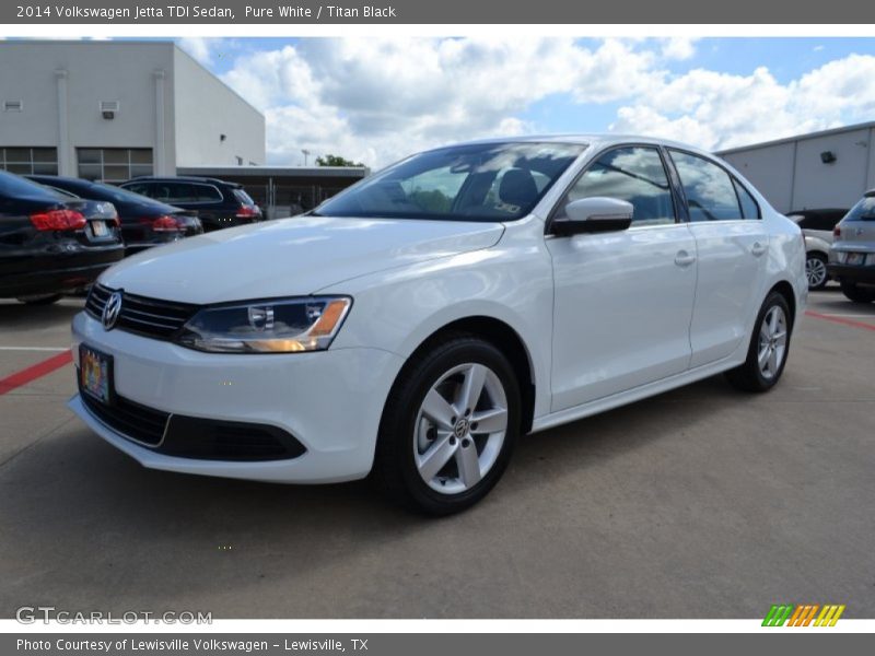 Pure White / Titan Black 2014 Volkswagen Jetta TDI Sedan